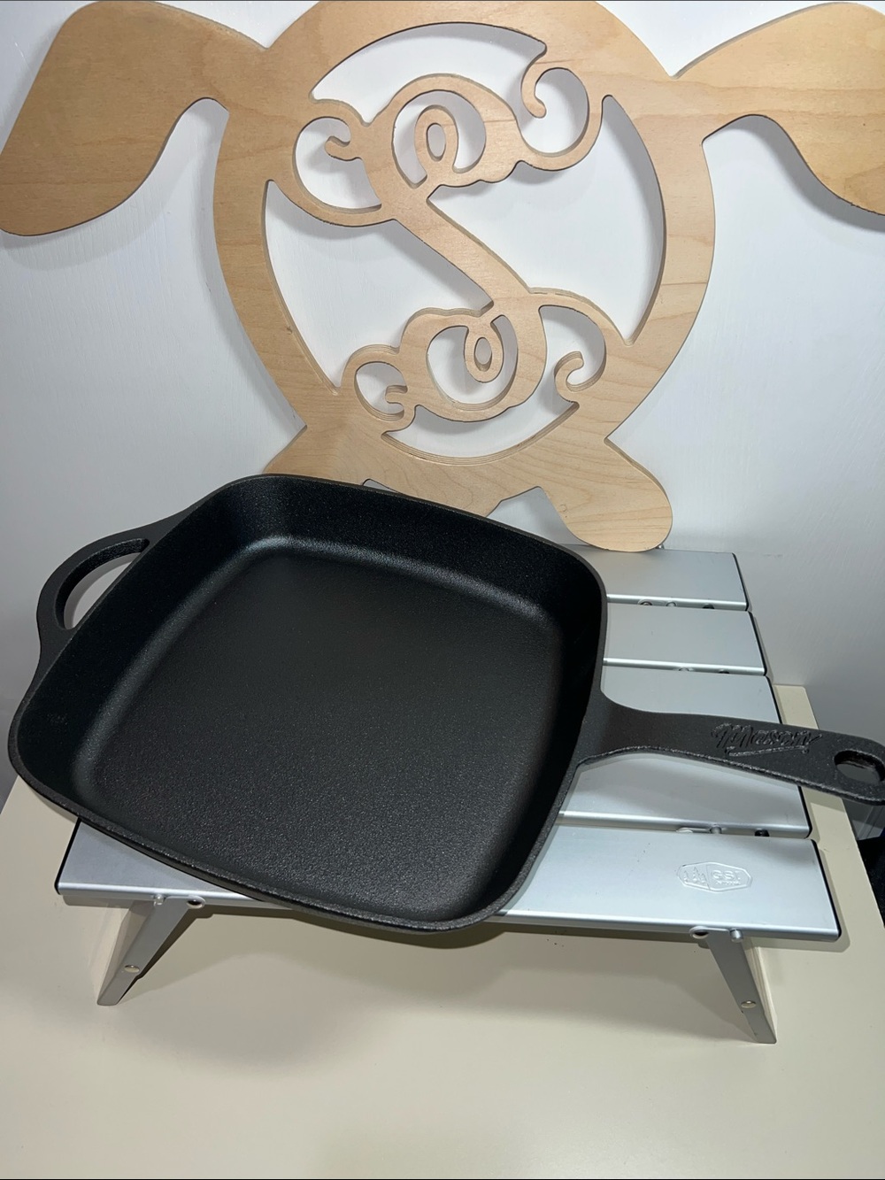 Mason 11” Square Pre-Seasoned Cast Iron Skillet - Black